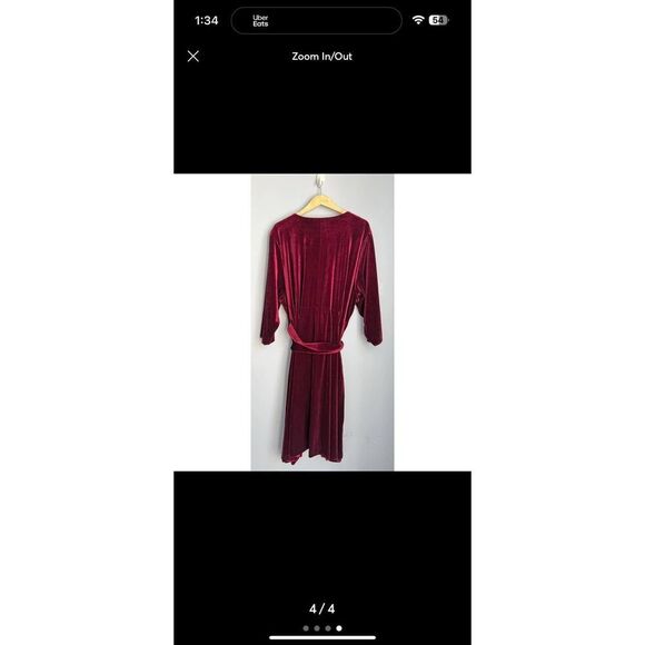 Eloquii Burgundy Velvet Dress - Picture 1 of 4